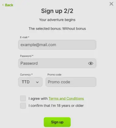 Jeevybet Casino Sign Up